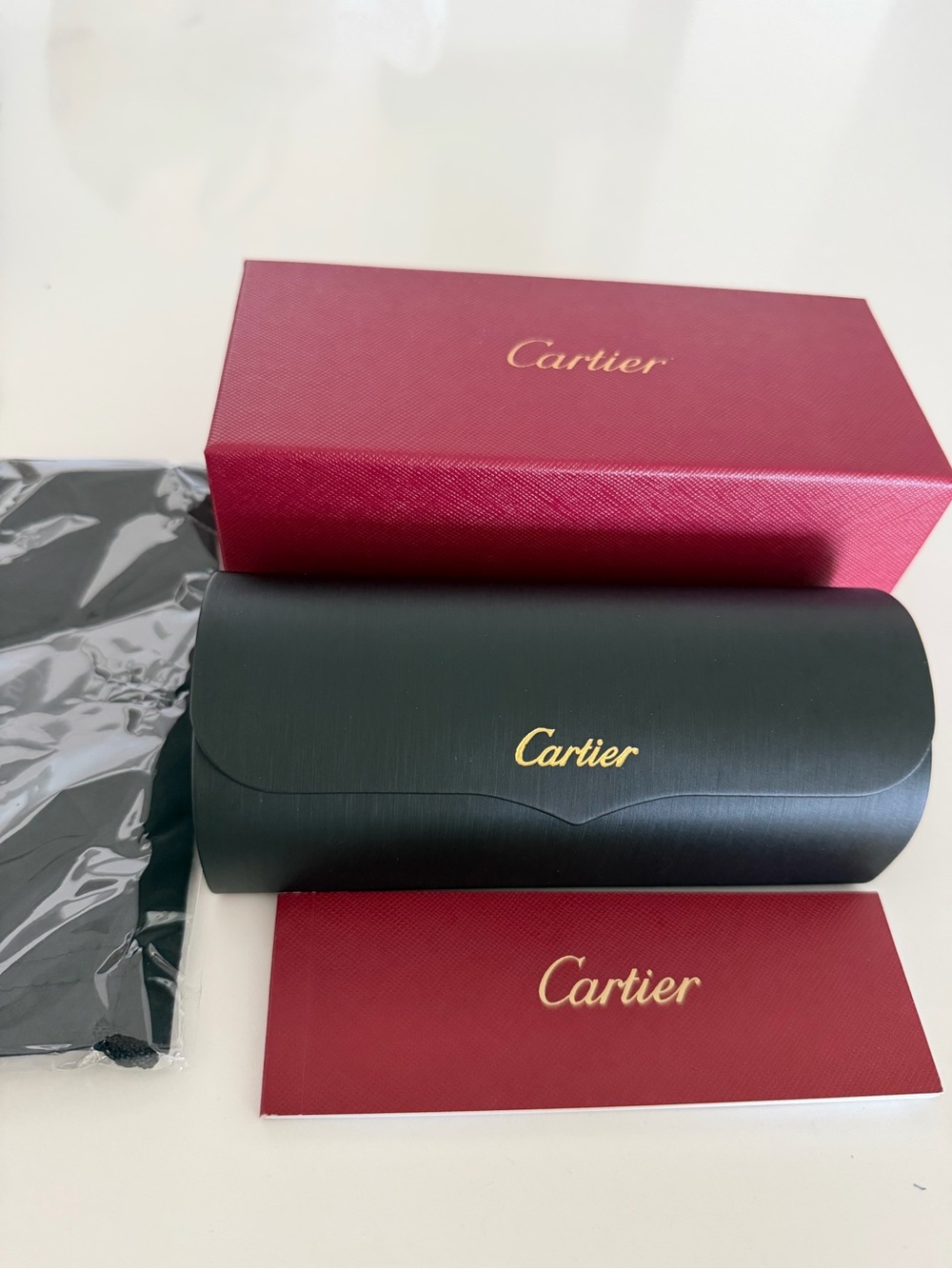 Cartier Sunglasses Black Matte Frame With Case Box & Accessories - Picture 8 of 8